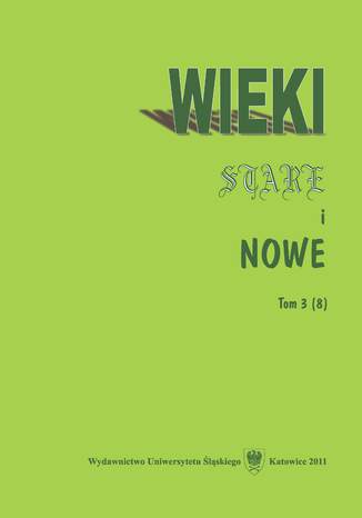 Wieki Stare i Nowe. T. 3 (8) red. Sylwester Fertacz, Maria W. Wanatowicz - okladka książki