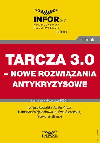 Tarcza 3.0  nowe rozwiązania antykryzysowe Praca zbiorowa - okladka książki