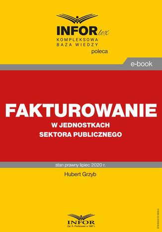 Fakturowanie w jednostkach sektora publicznego Hubert Grzyb - okladka książki