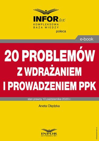 20 problemów z wdrażaniem i prowadzeniem PPK Aneta Olędzka - okladka książki