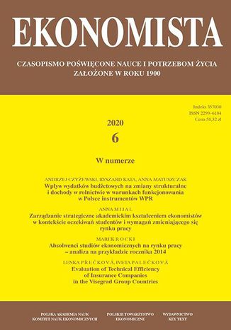 Ekonomista 2020 nr 6 Praca zbiorowa - okladka książki