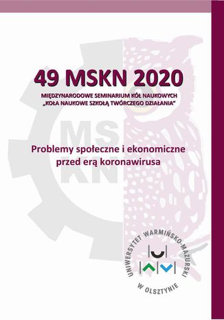 Problemy społeczne i ekonomiczne przed erą koronawirusa Marzena Mogielnicka-Brzozowska, Aleksandra Cichowska - okladka książki