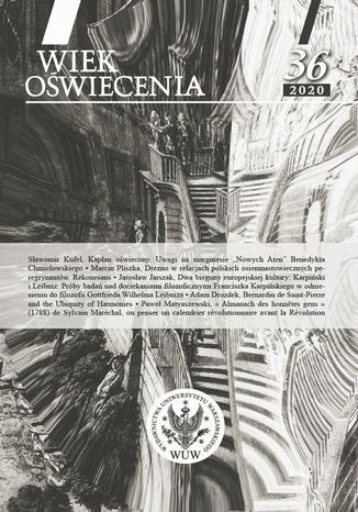 Wiek Oświecenia 2020/36 Zofia Rejman - okladka książki