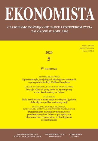 Ekonomista 2020 nr 5 Praca zbiorowa - okladka książki