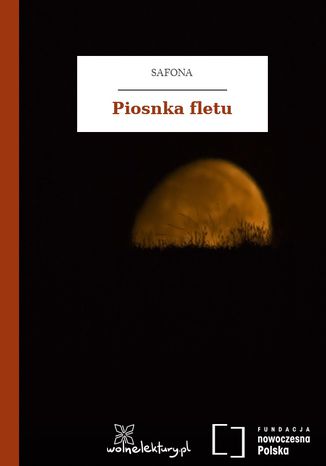 Piosnka fletu Safona - okladka książki