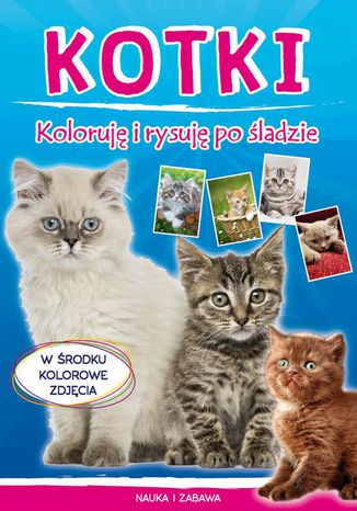 Kotki. Koloruję i rysuję po śladzie Monika Myślak - okladka książki