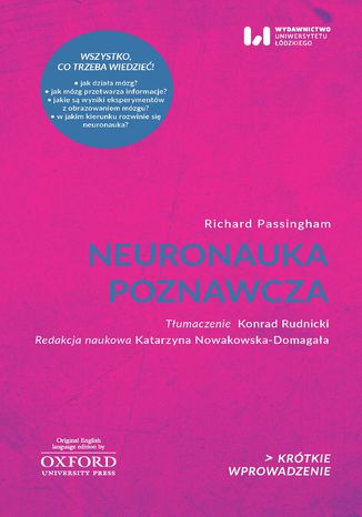 Neuronauka poznawcza. Krótkie Wprowadzenie 27 Richard Passingham - okladka książki