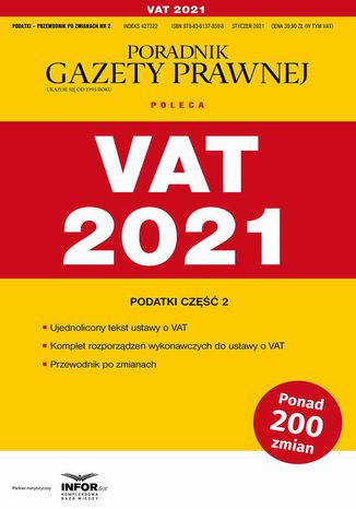 Vat 2021 Podatki Część 2 Praca zbiorowa - okladka książki