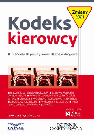 Kodeks Kierowcy Zmiany 2021 Eliza Jamborska - okladka książki