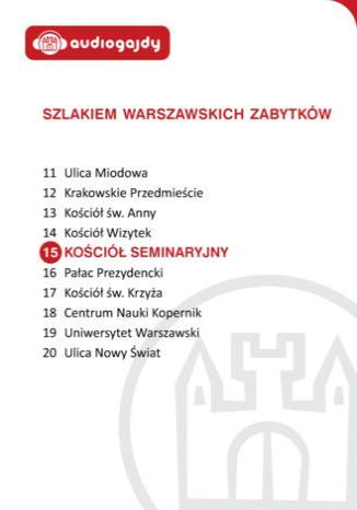 Kościół seminaryjny. Szlakiem warszawskich zabytków Ewa Chęć - okladka książki