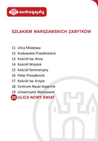 Ulica Nowy Świat. Szlakiem warszawskich zabytków Ewa Chęć - okladka książki