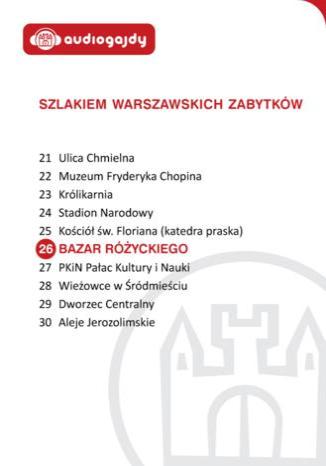 Bazar Różyckiego. Szlakiem warszawskich zabytków Ewa Chęć - okladka książki