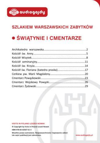 Świątynie i cmentarze. Szlakiem warszawskich zabytków Ewa Chęć - okladka książki