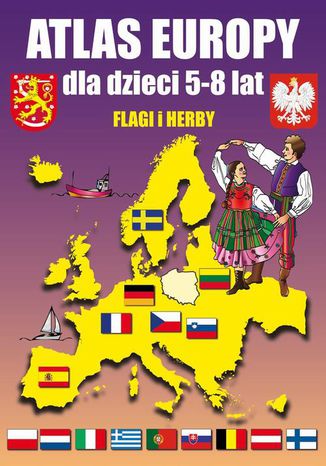 Atlas Europy dla dzieci 5-8 lat Beata Guzowska - okladka książki