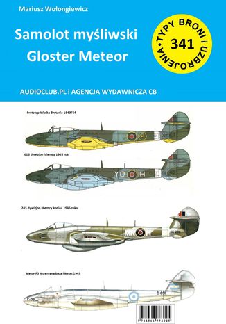 Samolot myśliwski Gloster Meteor Mariusz Wołongiewicz - okladka książki