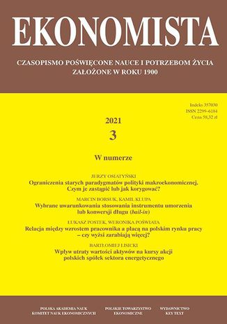 Ekonomista 2021 nr 3 Praca zbiorowa - okladka książki