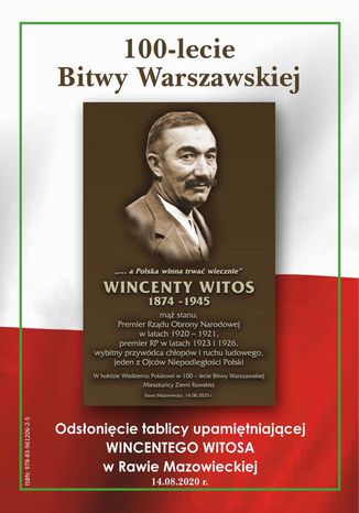 100-lat Bitwy Warszawskiej. Odsłonięcie tablicy Wincentego Witosa w Rawie Mazowieckiej Opracowanie zbiorowe - okladka książki