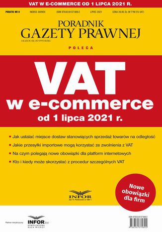 VAT w e-commerce od 1 lipca 2021 Praca zbiorowa - okladka książki