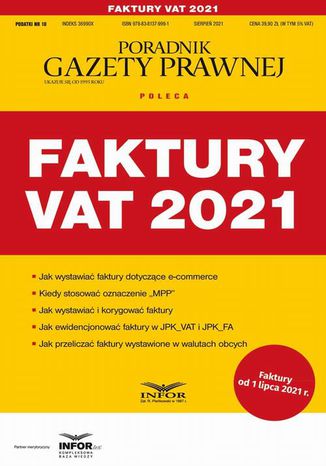 Faktury VAT 2021 Praca zbiorowa - okladka książki