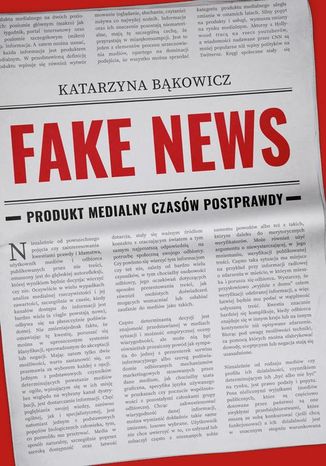 Fake news Katarzyna Bąkowicz - okladka książki