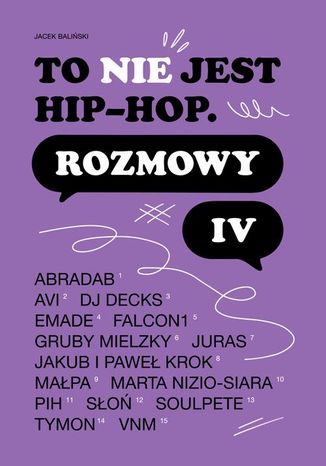 To nie jest hip-hop. Rozmowy IV Jacek Baliński - okladka książki