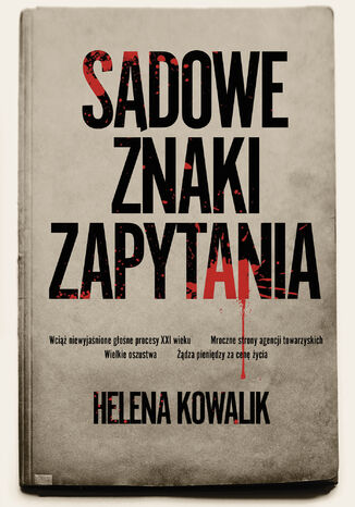 Sądowe znaki zapytania Helena Kowalik - okladka książki