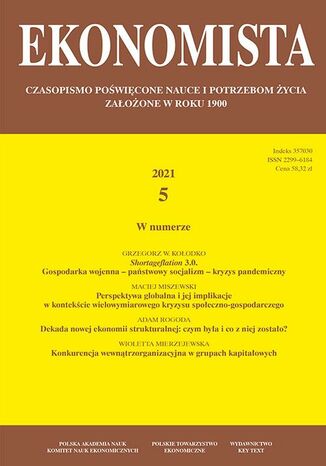 Ekonomista 2021 nr 5 Praca zbiorowa - okladka książki