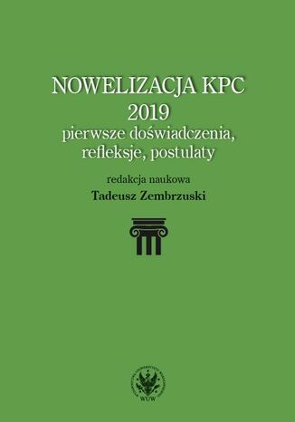 Nowelizacja KPC 2019 Tadeusz Zembrzuski - okladka książki