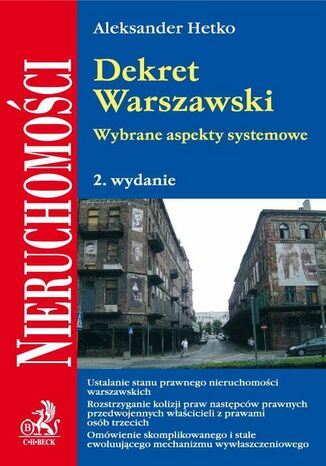 Dekret Warszawski. Wybrane aspekty systemowe Aleksander Hetko - okladka książki