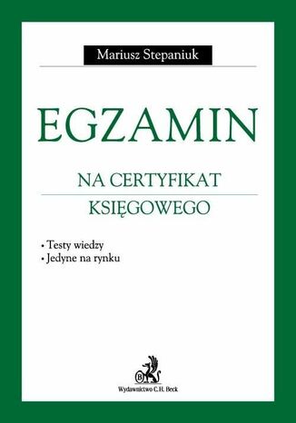 Egzamin na certyfikat księgowego Mariusz Stepaniuk - okladka książki