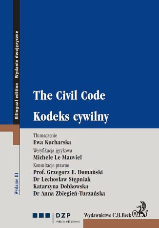 Kodeks cywilny. The Civil Code Ewa Kucharska, Michele Le Mauviel - okladka książki