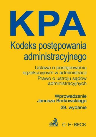 Kodeks postępowania administracyjnego Janusz Borkowski - okladka książki