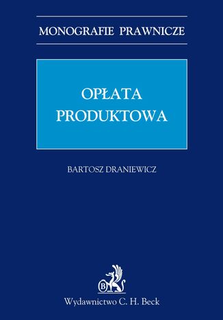 Opłata produktowa Bartosz Draniewicz - okladka książki