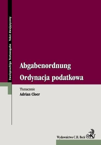 Ordynacja podatkowa Abgabenordnung Adrian Cloer - okladka książki