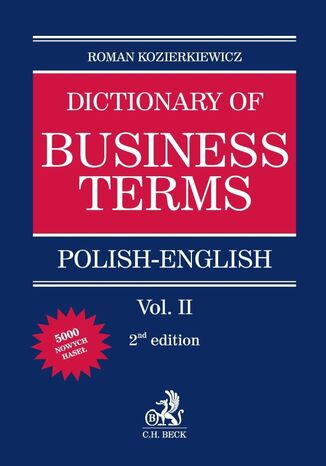 Polish-English Dictionary of Business Terms. Tom II Roman Kozierkiewicz - okladka książki