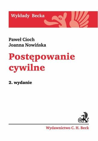 Postępowanie cywilne Paweł Cioch, Joanna Studzińska - okladka książki