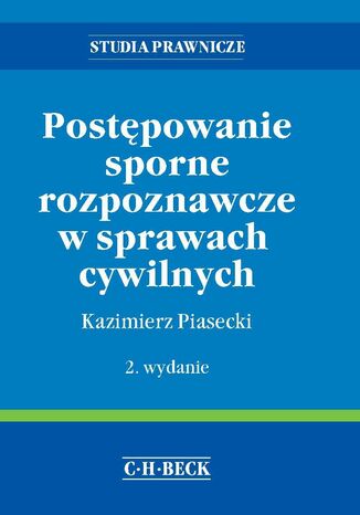 Postępowanie sporne rozpoznawcze Kazimierz Piasecki - okladka książki