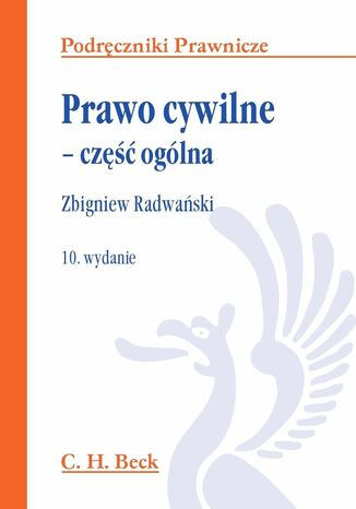 Prawo cywilne - część ogólna Zbigniew Radwański - okladka książki