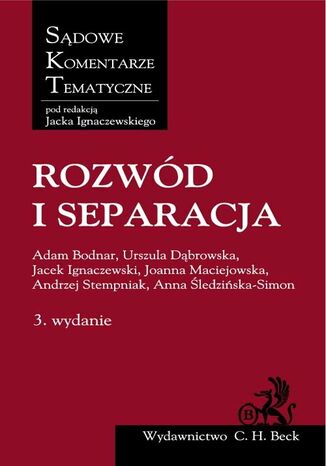 Rozwód i separacja Jacek Ignaczewski - okladka książki