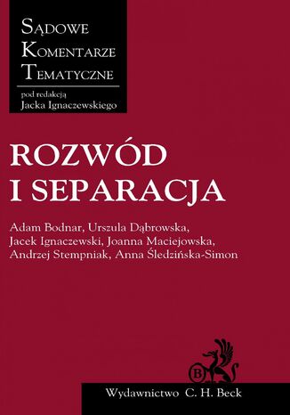 Rozwód i separacja Jacek Ignaczewski, Adam Bodnar, Urszula Dąbrowska - okladka książki