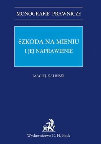 Szkoda na mieniu i jej naprawienie Maciej Kaliński - okladka książki