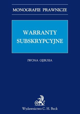 Warranty subskrypcyjne Iwona Gębusia - okladka książki