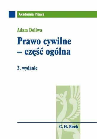 Prawo cywilne - część ogólna Adam Doliwa - okladka książki