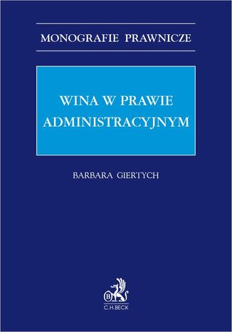 Wina w prawie administracyjnym Barbara Giertych - okladka książki