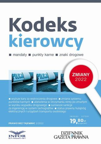 Kodeks kierowcy Zmiany 2022 Eliza Jamborska - okladka książki