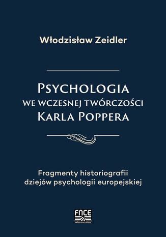 Psychologia we wczesnej twórczości Karla Poppera Włodzisław Zeidler - okladka książki