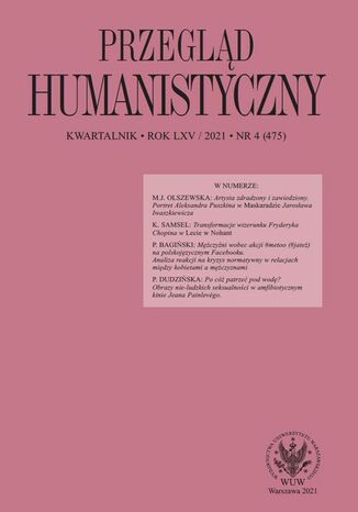 Przegląd Humanistyczny 2021/4 (475) Tomasz Wójcik - okladka książki