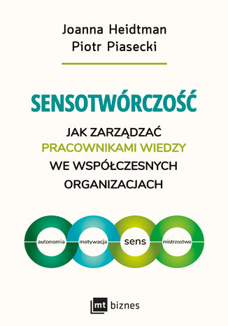 Sensotwórczość. Jak zarządzać pracownikami wiedzy we współczesnych organizacjach Joanna Heidtman, Piotr Piasecki - okladka książki