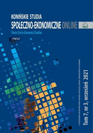 Konińskie Studia Społeczno-Ekonomiczne Tom 7 Nr 4 2021 Jakub Bartoszewski - okladka książki