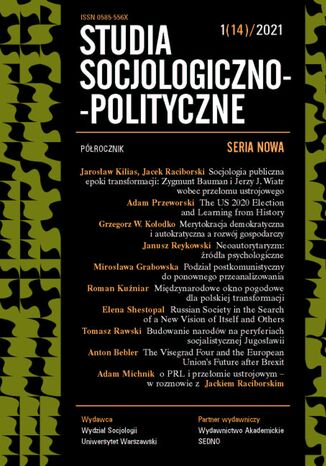 Studia Socjologiczno-Polityczne 1(14)/2021 Praca zbiorowa - okladka książki